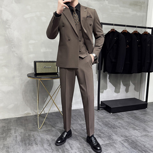 灰墙景 2025春季套装修身休闲商务大码西服A311-SJT9001-P285图片