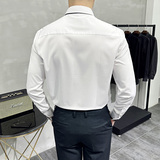 2025秋季新款青年大领衬衫男长袖商务休闲衬衣A311-CS3034-P68，男装衬衫，电商A311