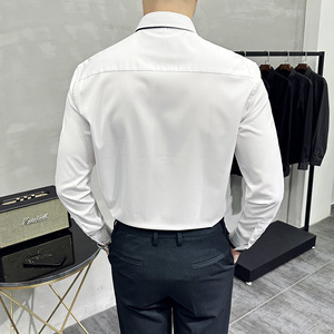 2025秋季新款青年大领衬衫男长袖商务休闲衬衣A311-CS3034-P68图片