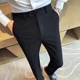 2024春季新款裤子高级感小脚修身休闲西裤男A311-DK9992-P75，男装西裤，电商A311