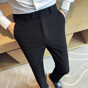 2024春季新款裤子高级感小脚修身休闲西裤男A311-DK9992-P75图片