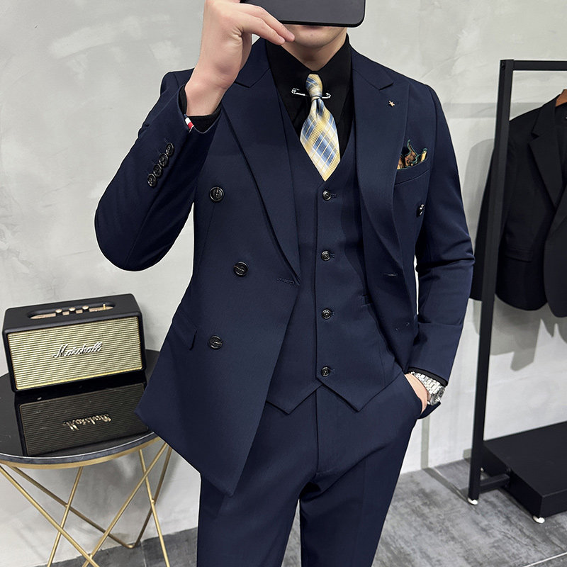 24春季西装套装修身休闲商务大码工西服男士礼服SJT6890-P245,男装西服,电商A311