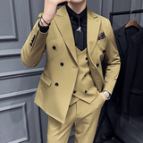 2025秋季新西装套装修身休闲商务大码工西服男士礼服SJT9982-P285，男装西服套装，电商A311