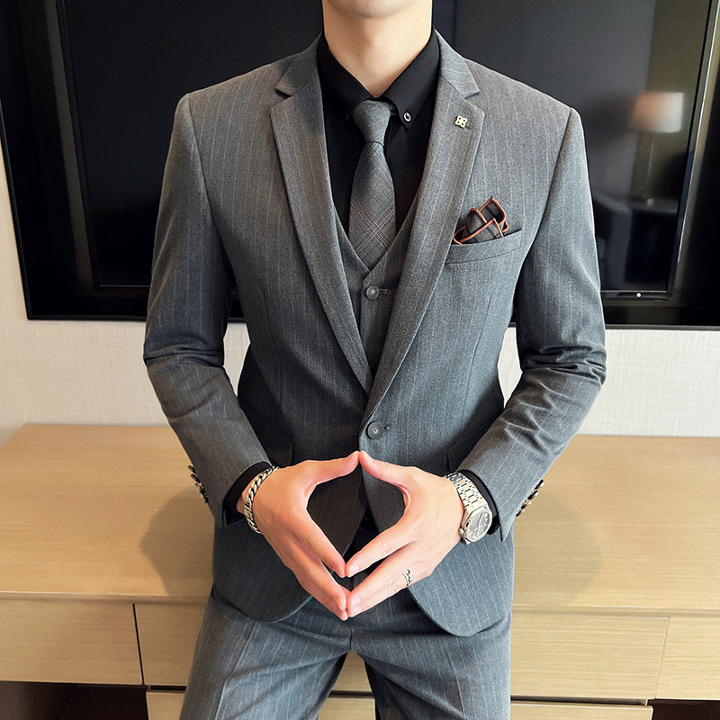 2025秋季新西装套装修身休闲商务大码工西服男士礼服SJT9961-P285,男装西服套装,电商A311