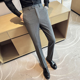 2025春季新款裤子高级感小脚修身休闲西裤男A311-DK9993-P75，男装西裤，电商A311
