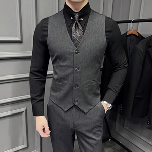 2025春季男马甲套工作服职业装男式少爷马夹套A311-MJT6888-P110,男装背心/马甲,电商A311