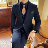 2025春季西装套装修身休闲商务大码工西服男士礼服SJT6888-P245，男装西服套装，电商A311