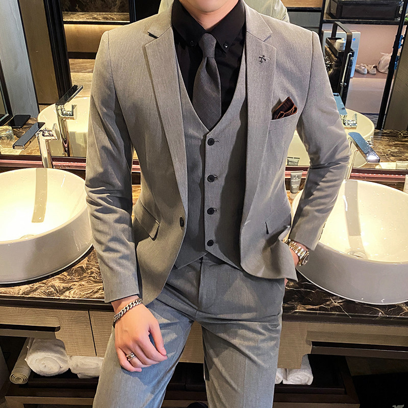 西服套装男士潮西装伴郎英伦风修身正装SJT9888-P265主推议价,男装西服套装,电商A311
