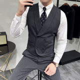 绵羊毛纯色翻领马夹套24男马甲套工作服职业装A311-MJT9998-P145，男装背心/马甲，电商A311