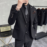 2025秋季新西装套装修身休闲商务大码工西服男士礼服SJT9961-P285，男装西服套装，电商A311