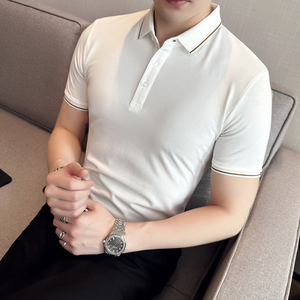 2025夏季刺绣polo衫商务休闲体恤时尚潮流上衣男A311-CPL2301-P45图片