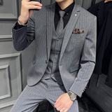 木框景2025春季套装修身休闲商务大码工西服A311-SJT9961-P285，男装西服，电商A311