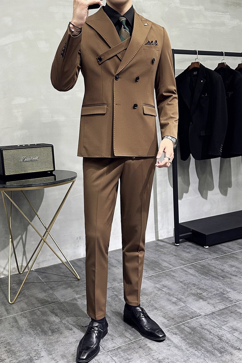 2025秋季新西装套装修身休闲商务大码工西服男士礼服SJT9982-P285,男装西服套装,电商A311