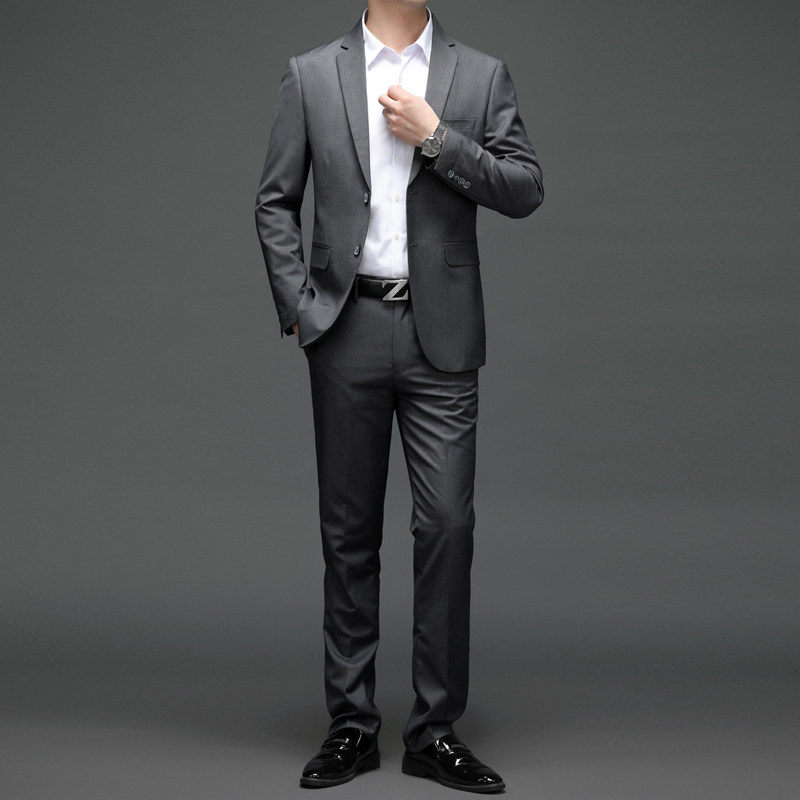 2025秋季套装修身休闲商务大码男士礼服A311-SJT502-特P185，男装西服套装，电商A311