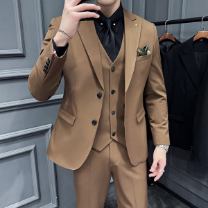 2024春季西装套装修身休闲商务大码工西服男士礼服SJT9992-P285图片