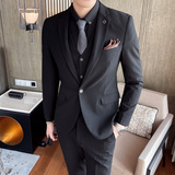 2025秋季西服套装男士三件套韩版修身新郎结婚礼服SJT9902-P285，男装西服套装，电商A311