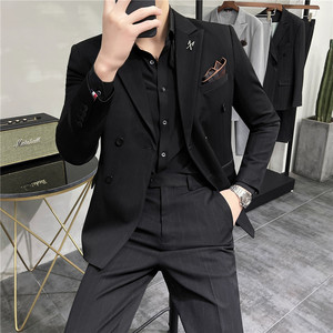 2025秋冬新款西装套装修身休闲商务大码工西服礼服LJT6833-P210图片