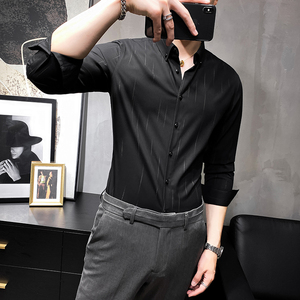 2025秋季高级衬衫男长袖新款上衣衣服商务衬衣男士CSZ8856-P48图片