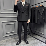 木框景2025秋季套装修身休闲商务大码男士礼服A311-SJT9012-P290，男装西服套装，电商A311