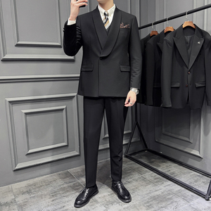 木框景 2025秋季套装修身休闲商务大码男士礼服A311-SJT9012-P290图片