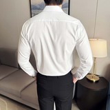 2025秋季新款纯色长袖衬衫男百搭时尚衬衣A311-CS3081-P68，男装衬衫，电商A311