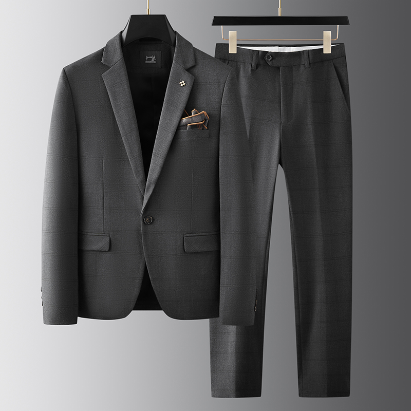 2025秋季新西装套装修身休闲商务大码工西服男士礼服LJT9963-P235，男装西服套装，电商A311