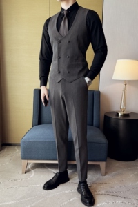 2025秋季新款男士马甲套工作服职业装少爷马夹A311-MJT9995-P130图片