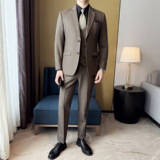 酒店景2025春季新款西服套装男士三件套结婚A311-SJT9002-P285，男装西服，电商A311