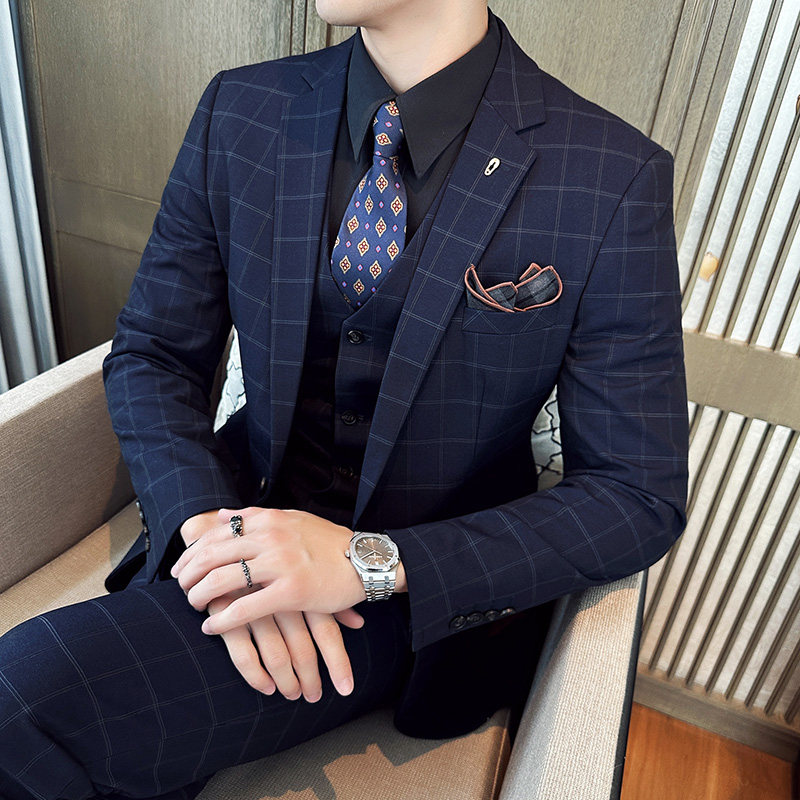 2025秋季新西装套装修身休闲商务大码工西服男士礼服SJT9988-P285,男装西服套装,电商A311