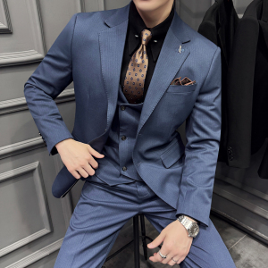 木框景 2025秋季套装修身休闲商务大码男士礼服A311-SJT9016-P290图片