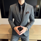 酒店景2025春季套装修身休闲商务大码西服A311-SJT9961-P285，男装西服，电商A311