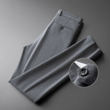 2025新款条纹男士修身西裤休闲裤大码西裤职业商务裤DK9962-P75，男装西裤，电商A311