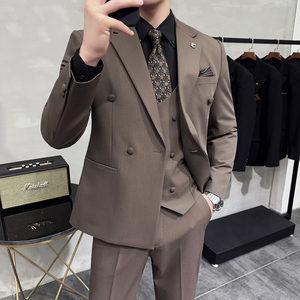 灰墙景 2025春季套装修身休闲商务大码西服A311-SJT9001-P285,男装西服,电商A311