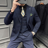 2025春季西装套装修身休闲商务大码工西服男士礼服SJT6889-P245，男装西服套装，电商A311