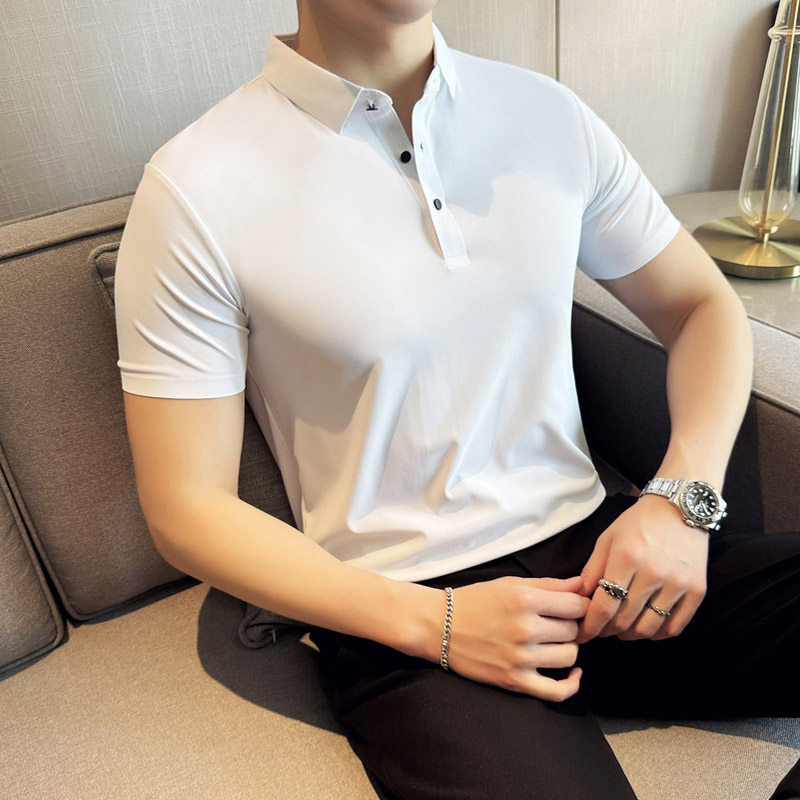 主推款八色-2025新款男士凉爽透气商务POLO衫短袖A311-PL19-P30,男装Polo衫,电商A311