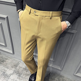 2025秋季新款修身裤子高级感小脚休闲西裤男A311-DK9981-P75，男装西裤，电商A311