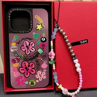 C家磁吸MagSafe有钱花RichFlower适用iphone16手机壳15promax苹果14pro新款13艺术12日韩17PROMAX时尚小众17