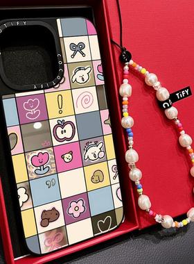 C家小菜狗Nikioooo白色卷毛狗狗适用苹果15手机壳iphone14promax/17保护套16pro镜面MagSafe磁吸17PRO可爱13