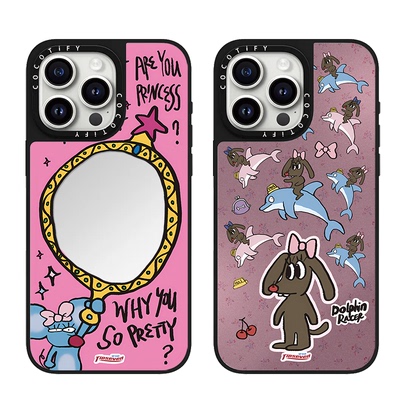 C家复古回潮TIPSEVEN鼠鼠魔镜适用iphone16手机壳15promax苹果14pro奇幻之旅涂鸦牙妹13磁吸镜面12/17PROMAX