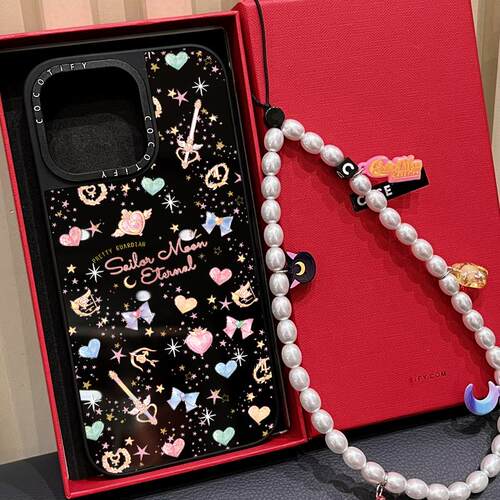 C家磁吸MagSafe美少女元素贴纸适用iphone17/16pro手机壳15promax苹果14plus镜面保护套13日韩ins网红女17PRO