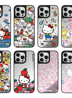 C家Kitty凯蒂猫贴纸适用iphone16promax/17PROMAX手机壳15pro苹果14plus镜面MagSafe磁吸13卡通17可爱女17PRO