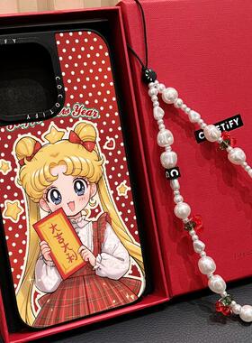 C家红色波点美少女水冰月适用iphone16pro手机壳15promax苹果14plus保护套13可爱12甜酷少女17PRO磁吸MagSafe