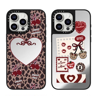 C家磁吸MagSafe镜面Top Girl Studio豹纹爱心樱桃适用iphone16promax17手机壳15pro苹果14plus甜酷少女13/12