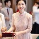 新中式 高端喜妈妈婚宴礼服秋冬新款 旗袍年轻粉色日常可穿 杏林