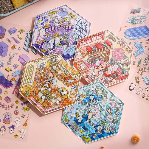 趣味DIY叠堆立体造景贴纸