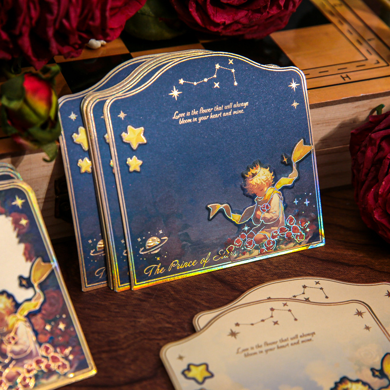 王子三享装立体浮雕烫金便签本