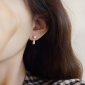 柚卡 天然淡水珍珠耳环2025新款 高级感水滴复古耳饰轻奢耳钉