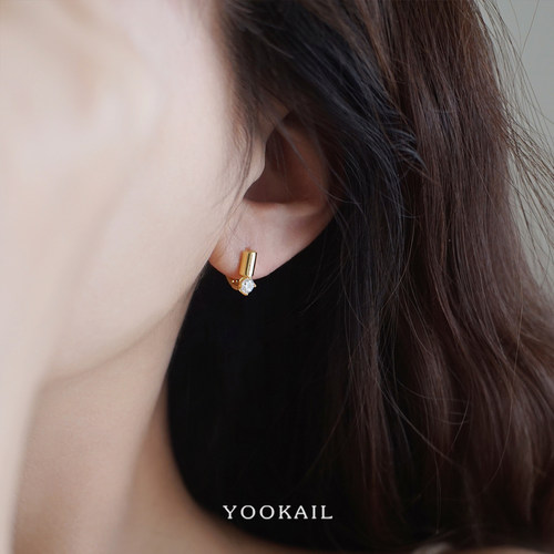 柚卡 通体s925纯银耳圈轻奢高级感气质大气圈圈耳环小众耳饰女