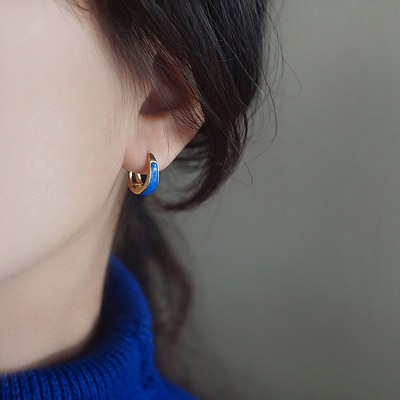 蓝色莱茵配饰耳饰耳环2021年