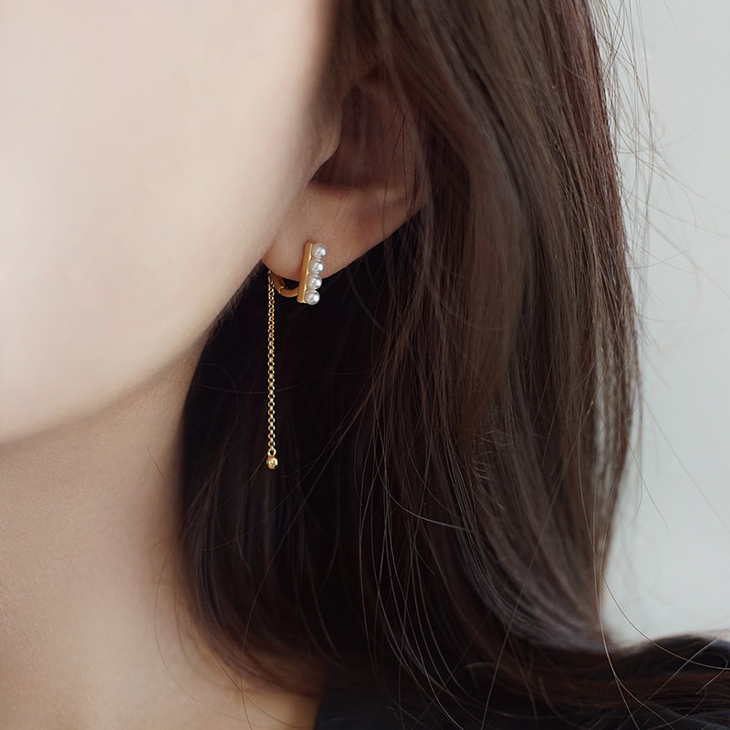 柚卡 流苏耳环高级感轻奢仿珍珠耳饰女港风耳扣气质耳圈小众,饰品/流行首饰/时尚饰品新,耳环,淘宝优惠券,粉丝福利购,淘宝优惠卷